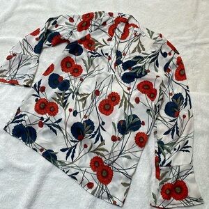 Chaus Bell Sleeve Floral Blouse Size S
